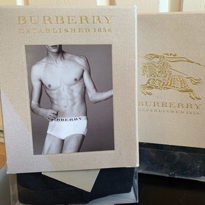 Burberry Men Stretch Trunk Black Medium - Set of 2